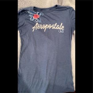 aeropostale embroidered flower shirt